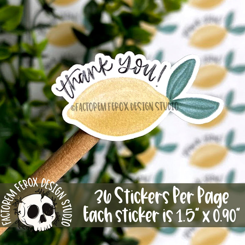 Thank You Lemon Sticker ©