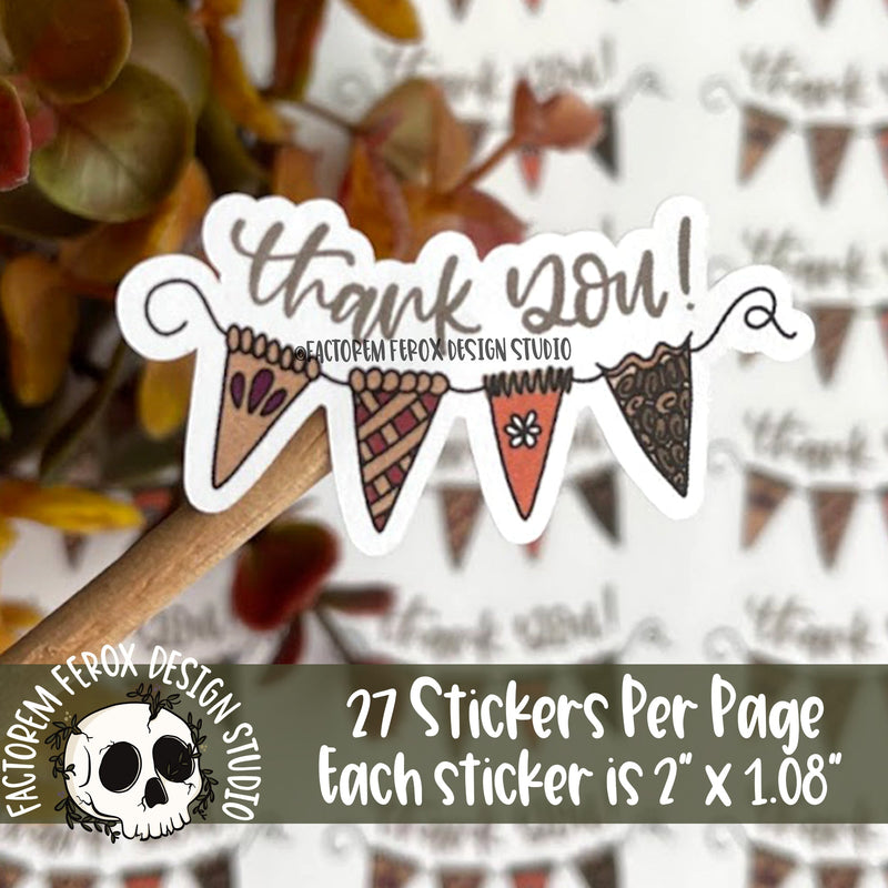 Thank You Pie Banner Sticker ©