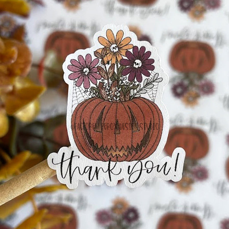Thank You Pumpkin Bouquet Sticker ©