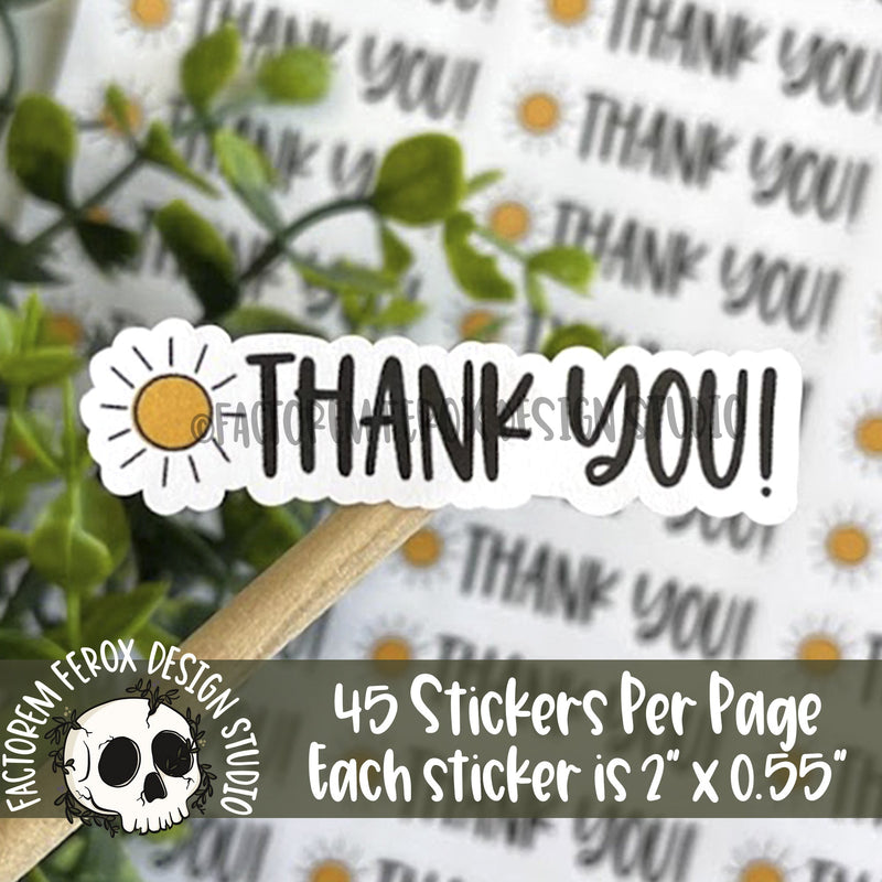 Thank You Sun Sticker ©