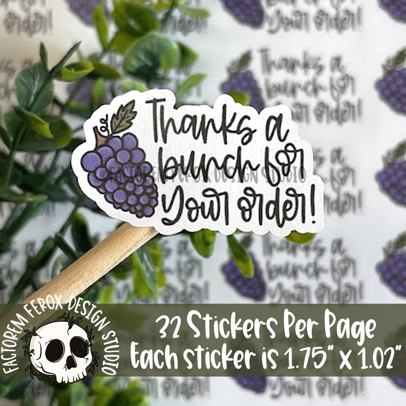 Thanks a Bunch for Your Order Sticker ©