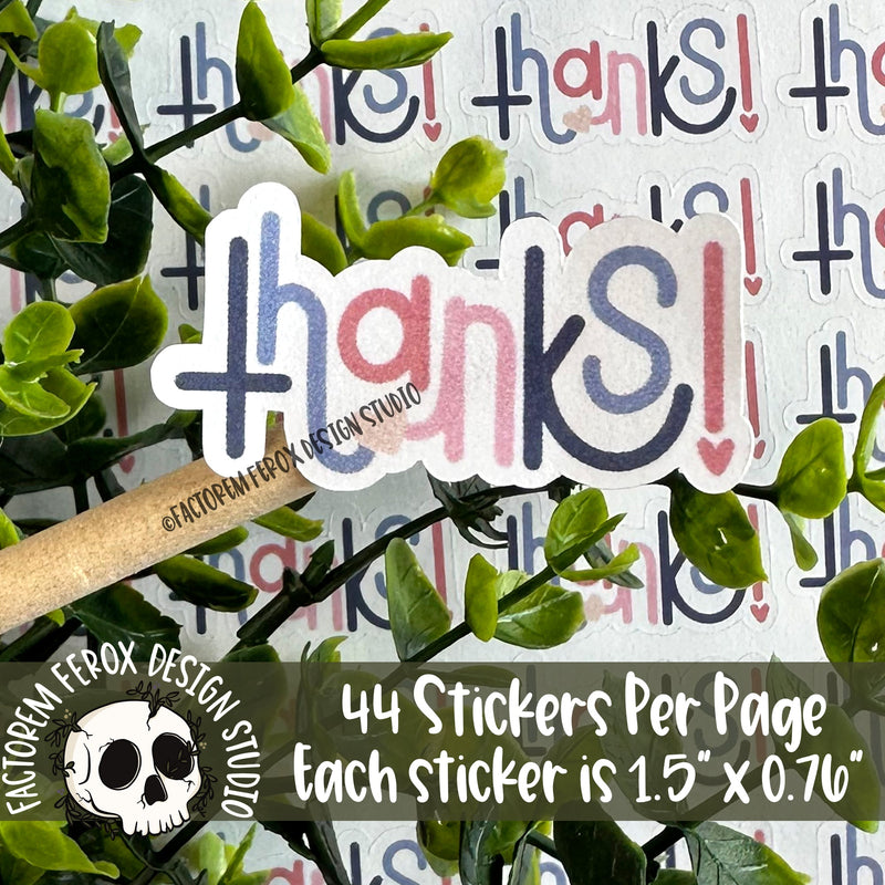 Colorful Thanks Sticker ©