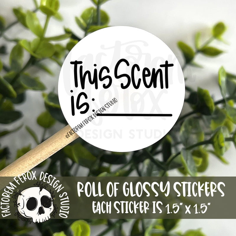 Blank Scent Label Stickers on a Roll