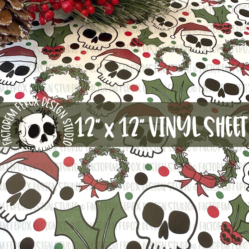 Spooky Christmas Pattern Vinyl Sheet ©
