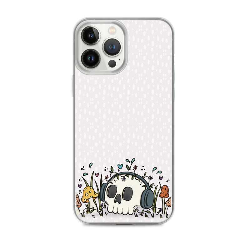 Skull and Headphones Clear Case for iPhone®