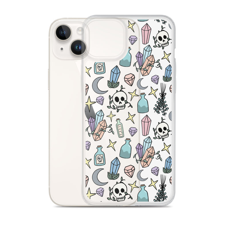 Skull and Crystals Clear Case for iPhone®