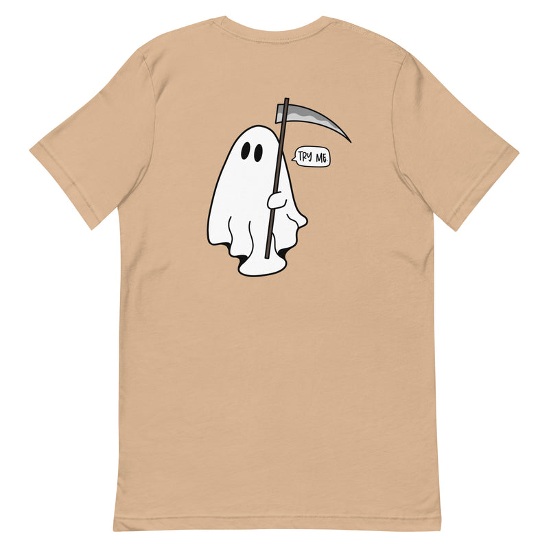 Try Me Ghost T-Shirt - FRONT AND BACK