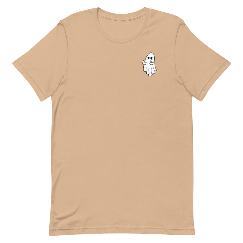 Middle Finger Ghost T-Shirt - FRONT ONLY